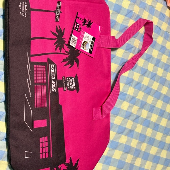 Trader Joe's Pink Cooler Tote Bag - Picture 1 of 3